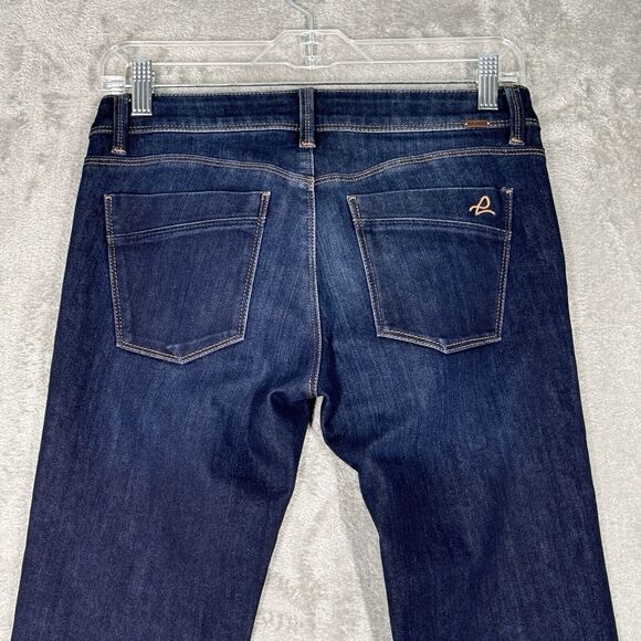 DL1961‎ Jeans Womens 4 27 Blue Cindy Slim Boot Dark Whiskering Fading Streetwear - Picture 5 of 11